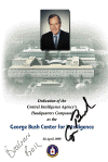 Photo of signed program from the CIA Headquarters dedication as the George Bush Center of Central Intelligence